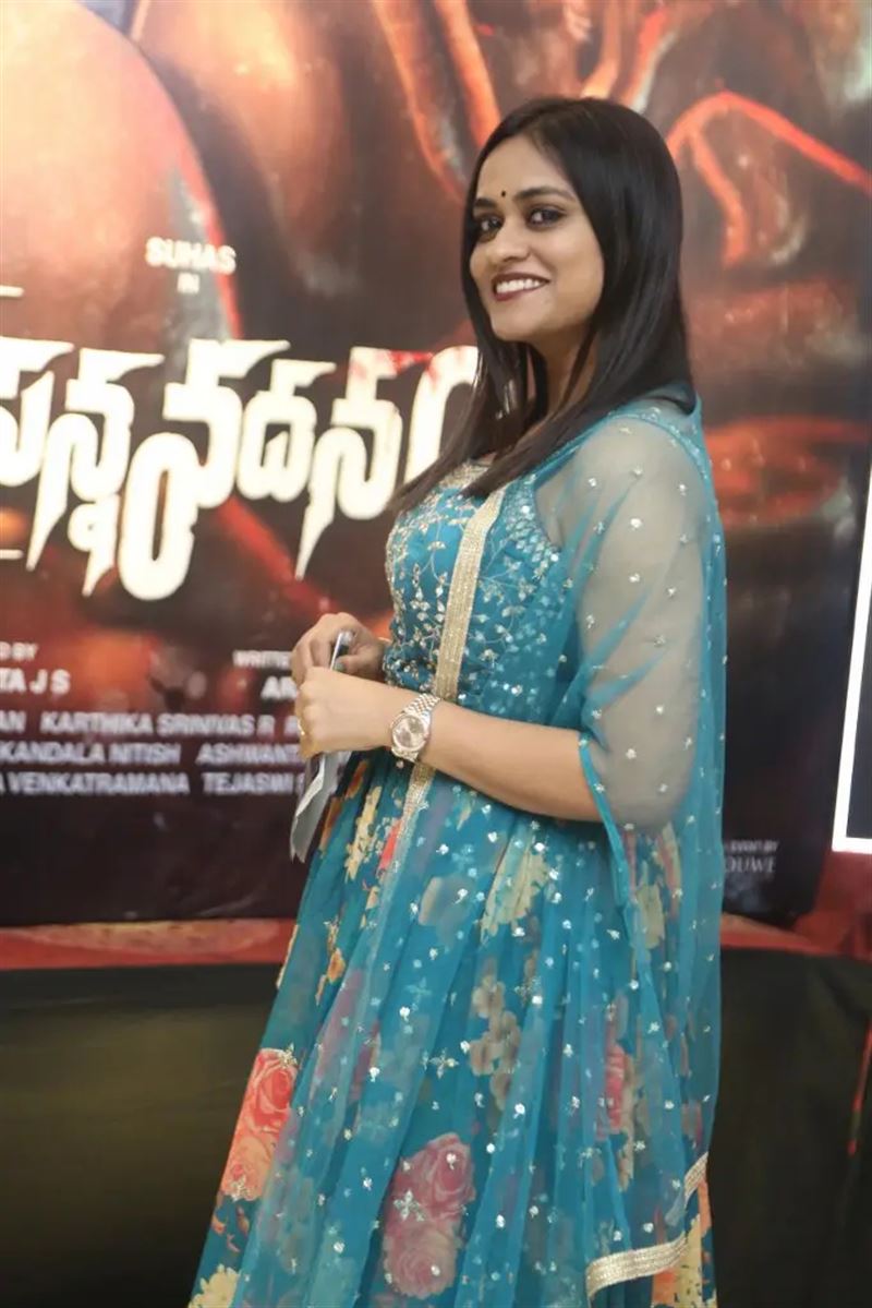 Telugu Tv Anchor Geetha Bhagath at Prasanna Vadanam Movie Release Event